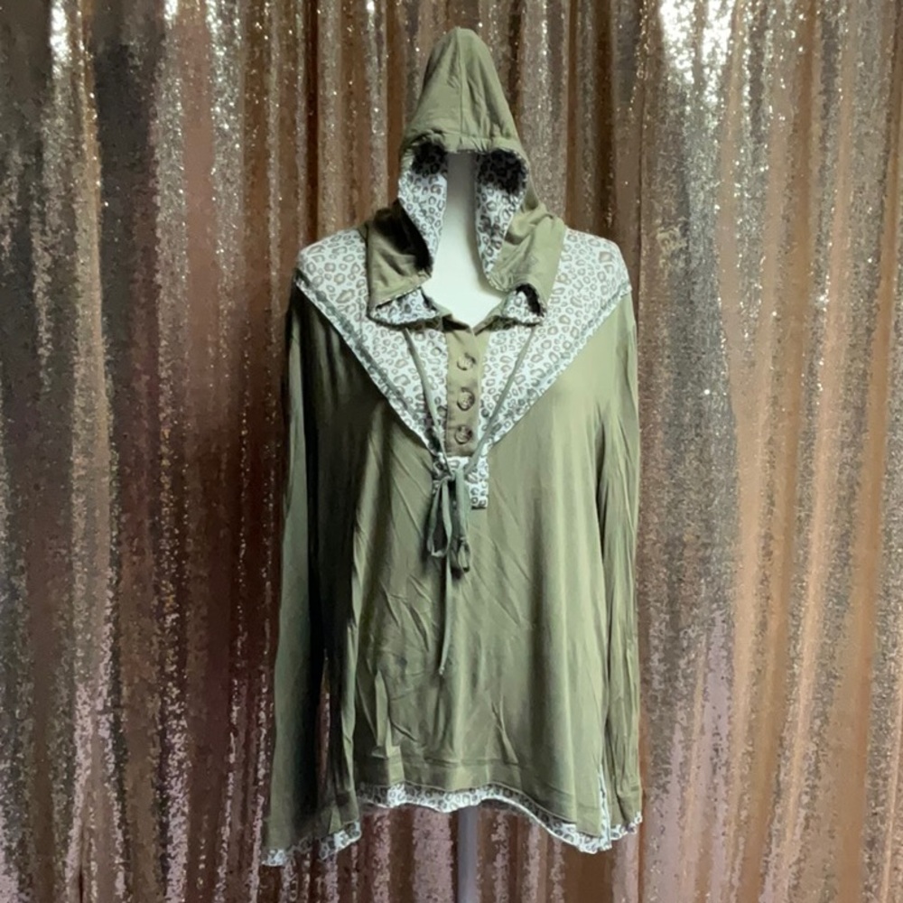 White Birch Leopard Mineral Wash Hoodie